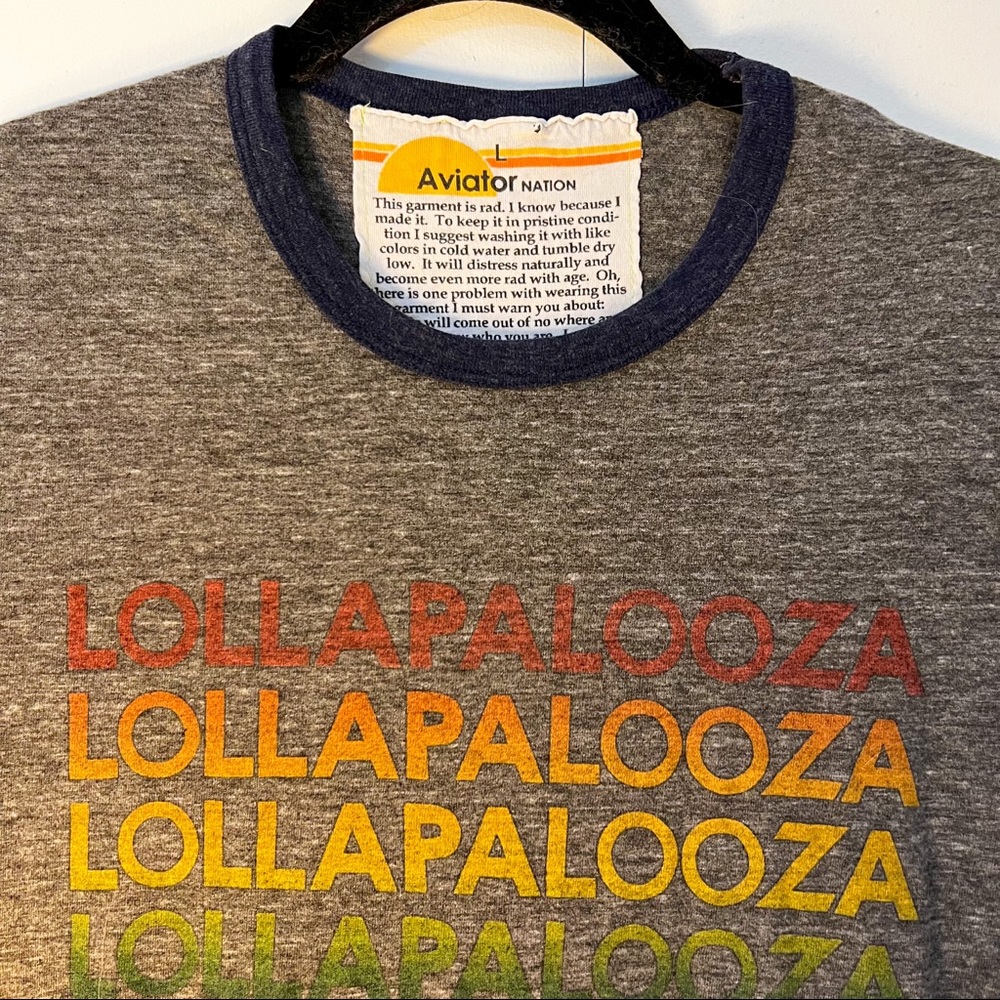 Aviator Nation Lollapalooza 2021 T-shirt Blue/Grey
